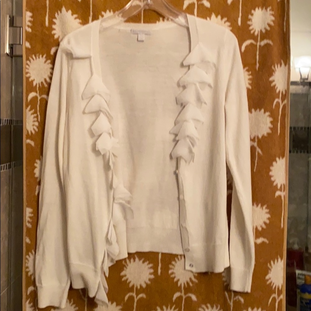Lightweight ruffled cardigan